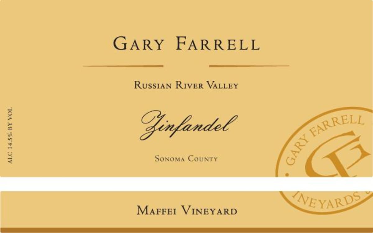 Gary Farrell Maffei Vineyard Zinfandel 2012 Front Label