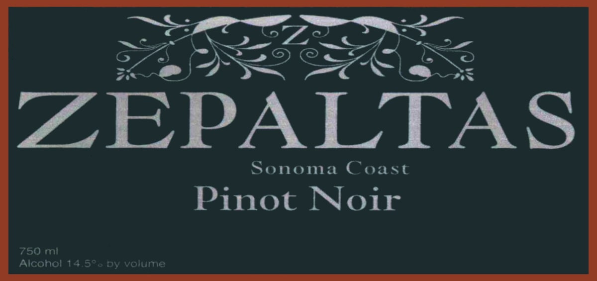 Zepaltas Sonoma Coast Pinot Noir 2007 Front Label