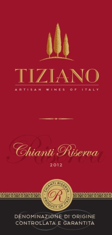 Tiziano Chianti Riserva 2012 Front Label