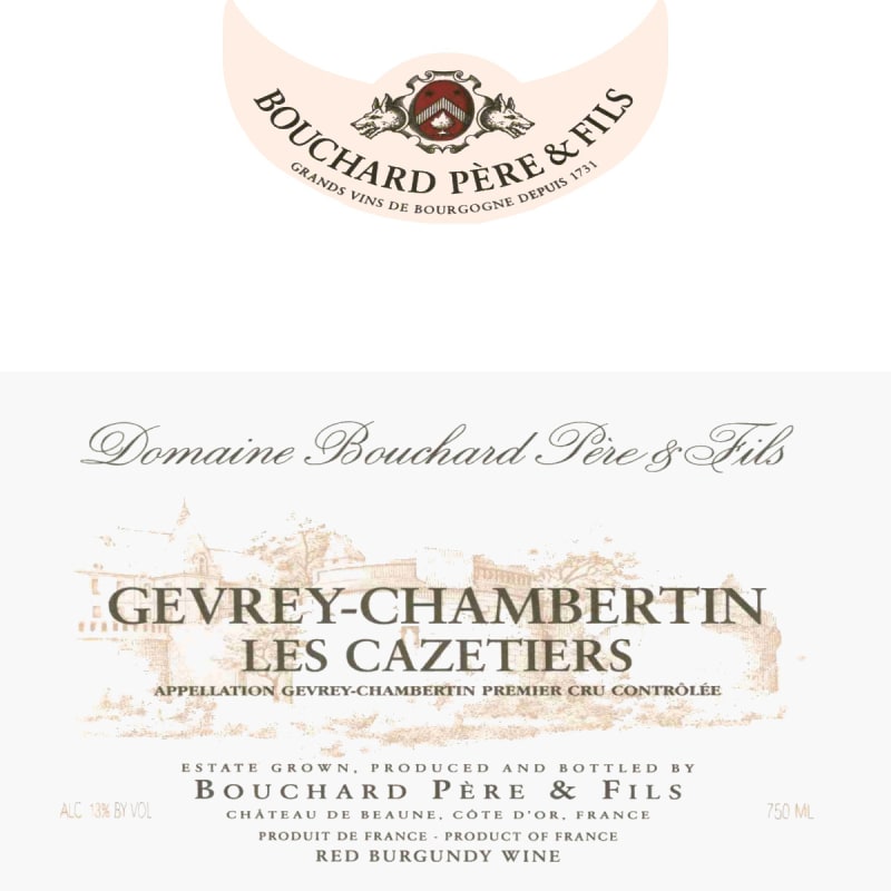 Bouchard Pere & Fils Gevrey-Chambertin Les Cazetiers Premier Cru 2003 Front Label