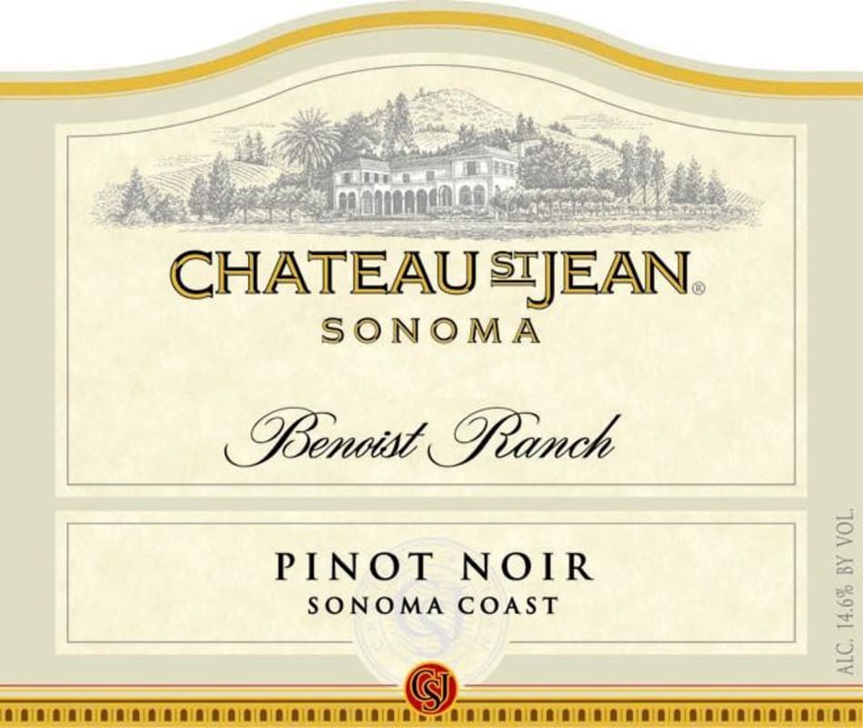 Chateau St. Jean Benoist Ranch Pinot Noir 2008 Front Label