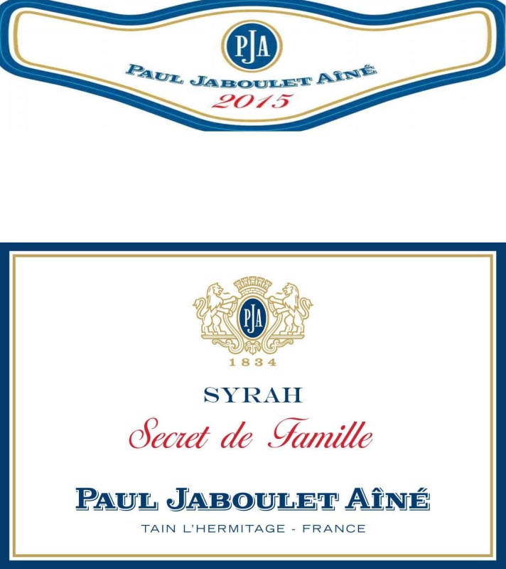 Jaboulet Secret de Famille Syrah 2015 Front Label