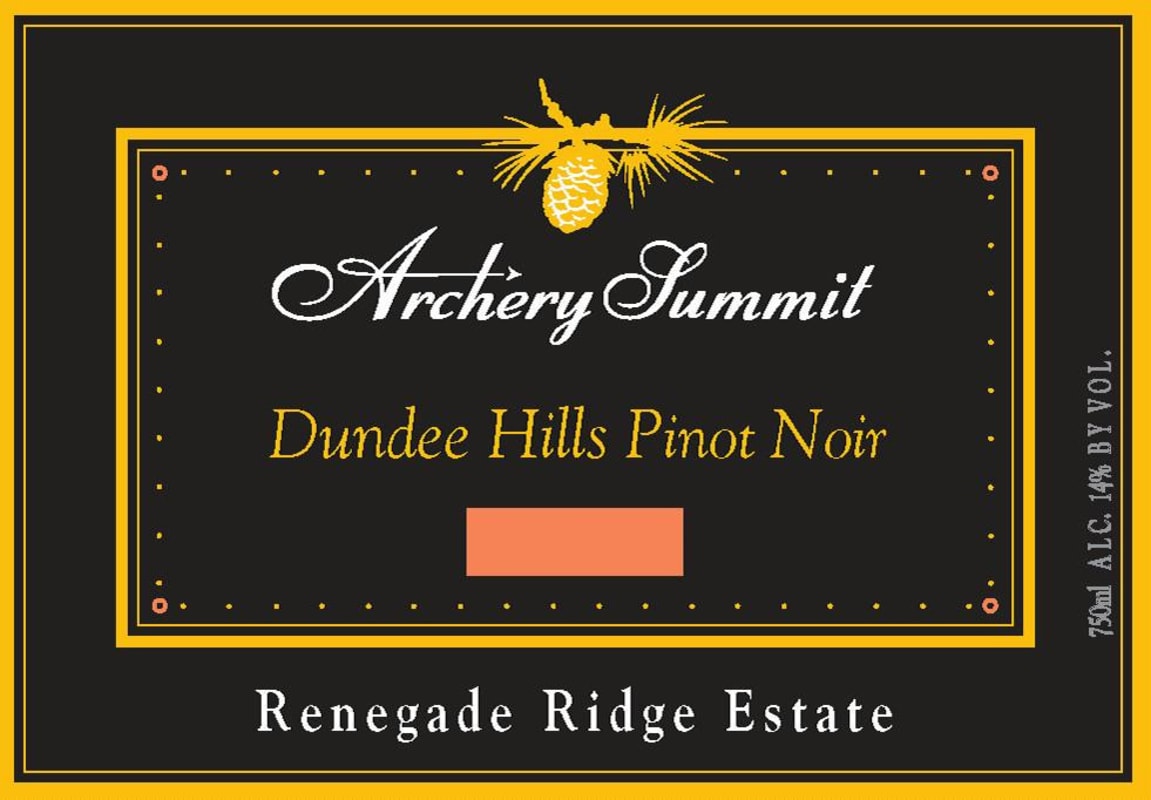 Archery Summit Renegade Ridge Estate Pinot Noir 2013 Front Label