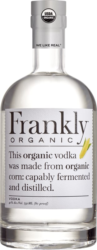Frankly Organic Vodka Front Bottle Shot