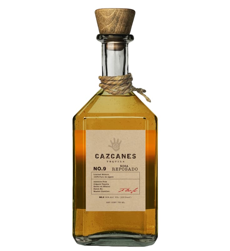 Cazcanes No. 9 Rosa Reposado Tequila Front Bottle Shot