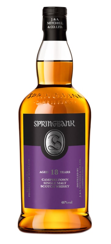 Springbank 18 Year Single Malt Scotch Whisky Front Bottle Shot