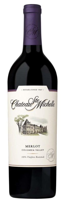 Chateau Ste. Michelle Columbia Valley Merlot 2017 Front Bottle Shot