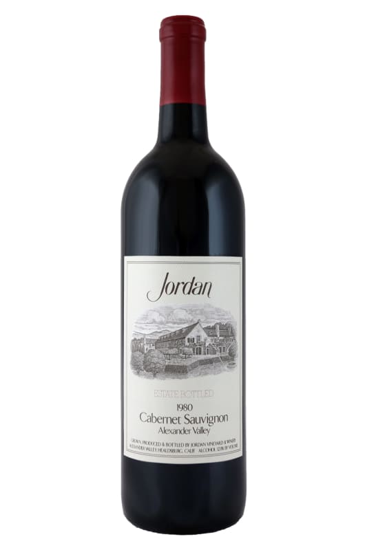 Jordan Cabernet Sauvignon (bin soiled label) 1980 Front Bottle Shot