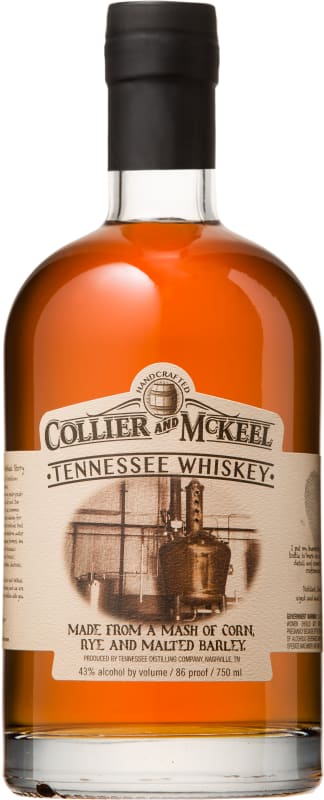 Collier and McKeel Tennessee Whiskey Front Bottle Shot