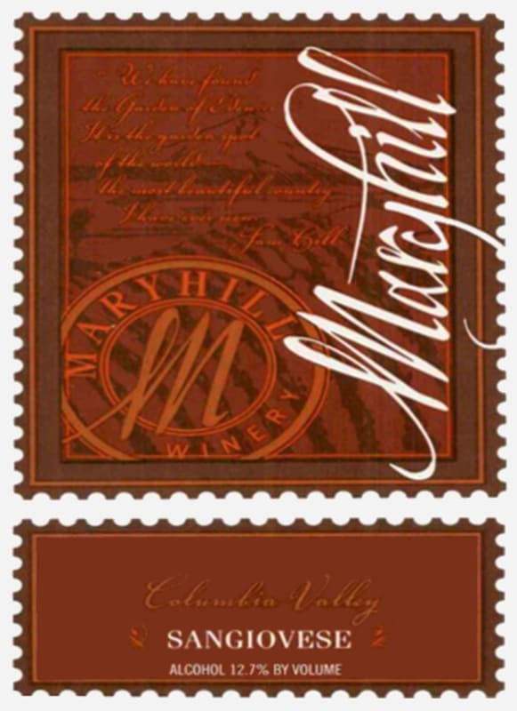 Maryhill Sangiovese 2009 Front Label