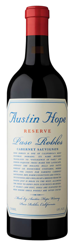 Austin Hope Reserve Cabernet Sauvignon 2021 Front Bottle Shot