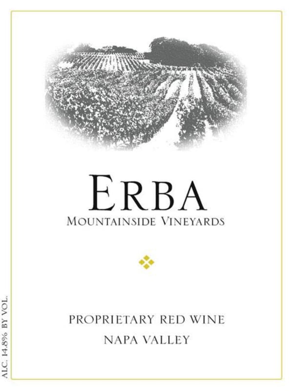 Erba Mountain Vineyards Proprietary Red 2010 Front Label
