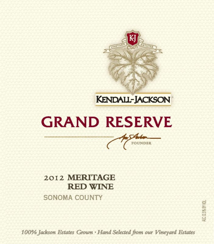 Kendall-Jackson Grand Reserve Meritage 2012 Front Label
