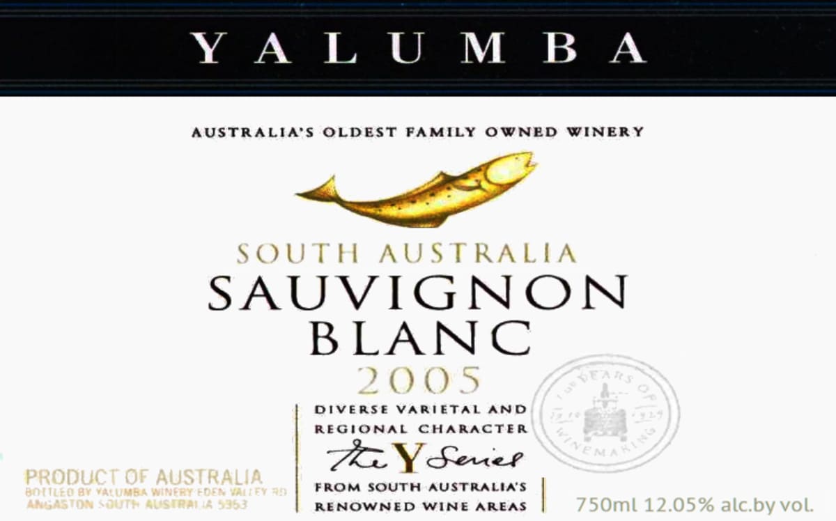 Yalumba Y Series Sauvignon Blanc 2005 Front Label