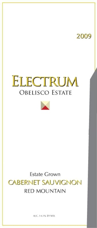 Obelisco Estate Electrum Cabernet Sauvignon 2009 Front Label