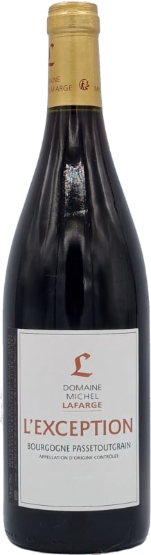 Domaine Michel Lafarge Bourgogne Passetoutgrain L'Exception 2020 Front Bottle Shot