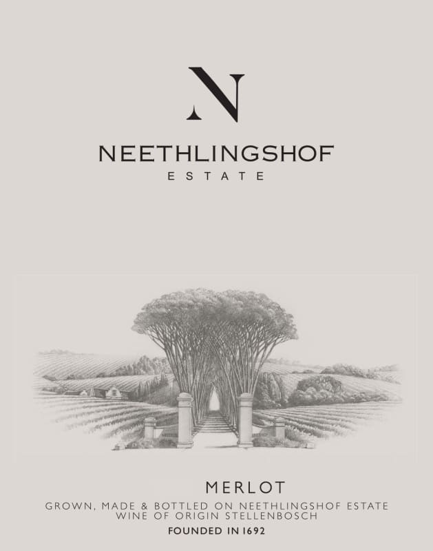 Neethlingshof Estate Merlot 2015 Front Label