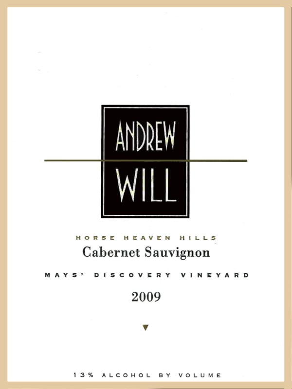 Andrew Will Winery May's Discovery Vineyard Cabernet Sauvignon 2009 Front Label
