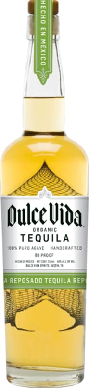 Dulce Vida Organic Reposado Tequila Front Bottle Shot