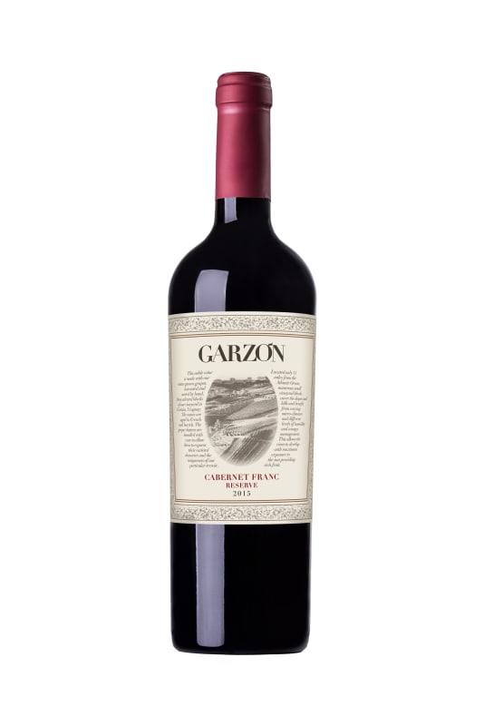 Bodega Garzon Uruguay Reserva Cabernet Franc 2015 Front Bottle Shot