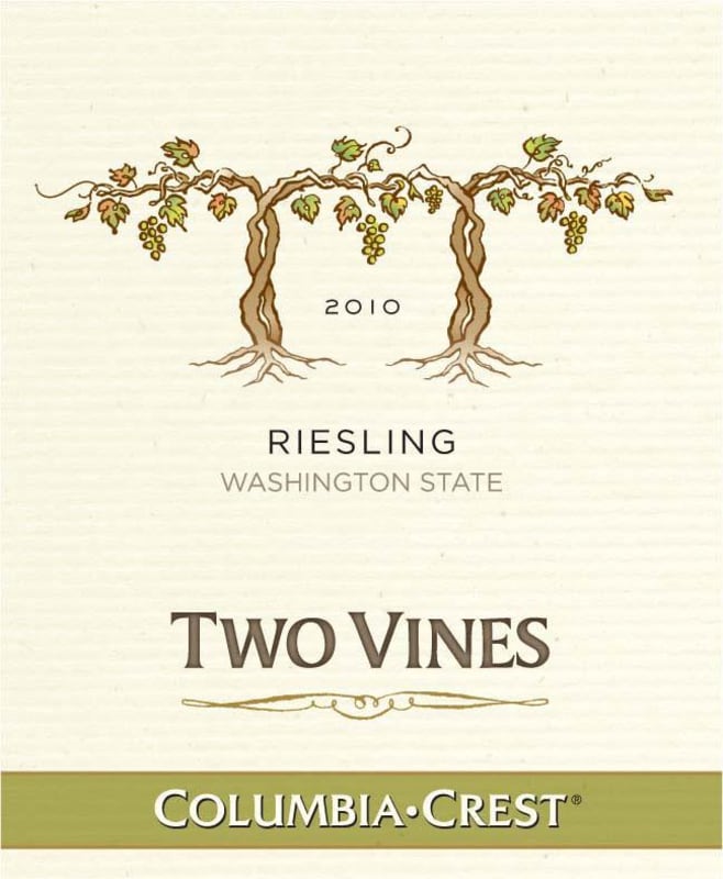 Two Vines Riesling 2010 Front Label