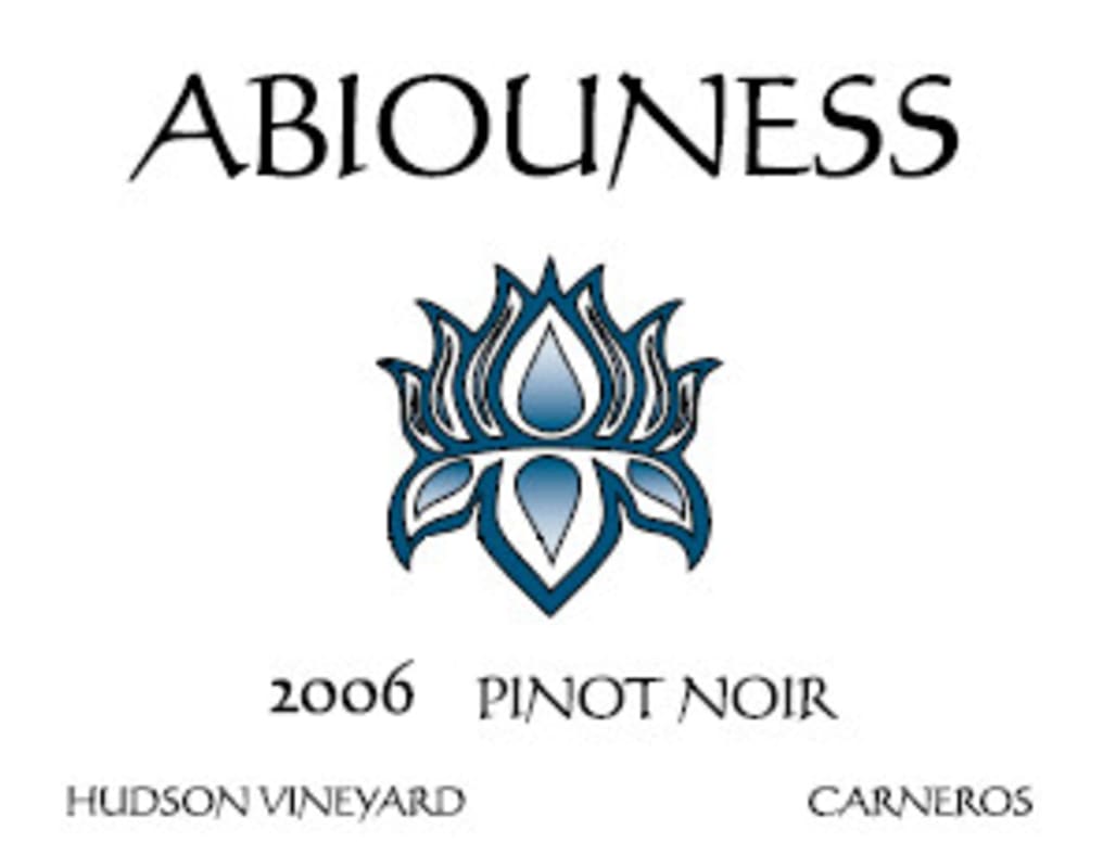 Abiouness Wines Hudson Vineyard Pinot Noir 2006 Front Label