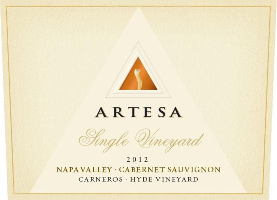 Artesa Hyde Vineyard Cabernet Sauvignon 2012 Front Label