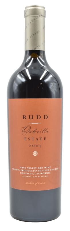 Rudd Oakville Estate Proprietary Red (slightly torn label) 2009 Front Bottle Shot