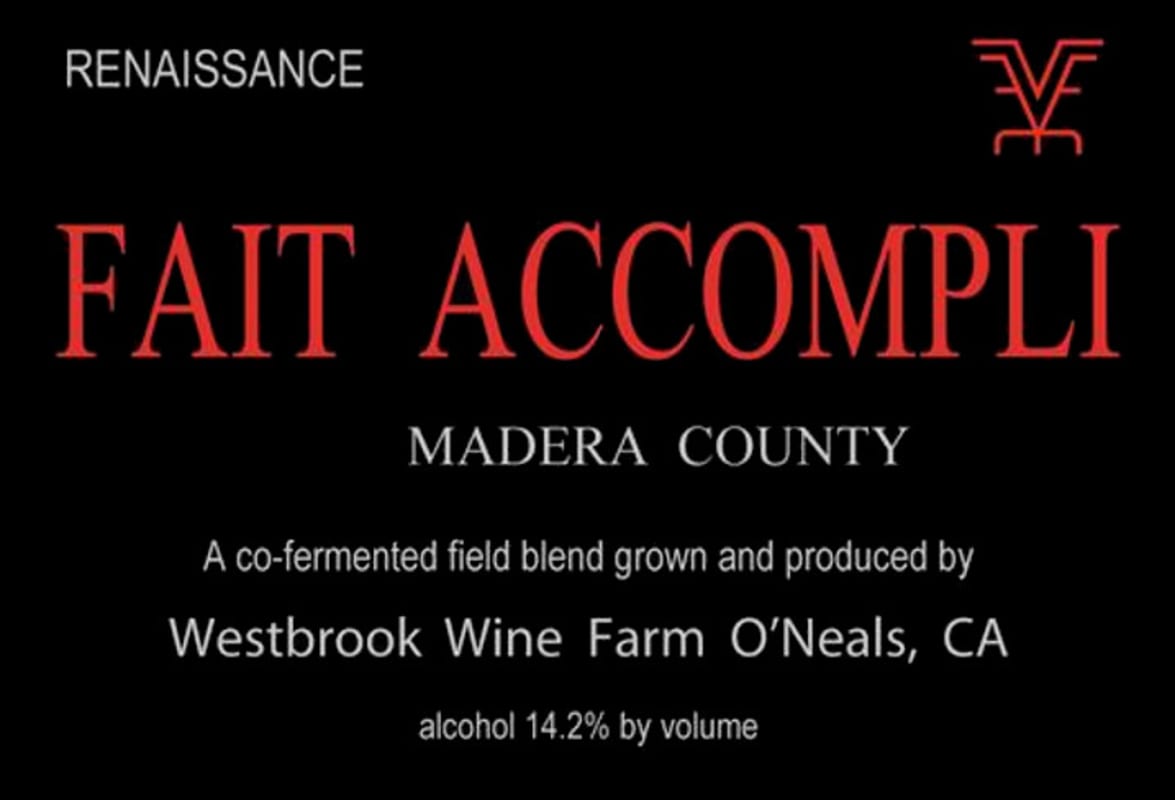 Westbrook Wine Farm Fait Accompli 2010 Front Label