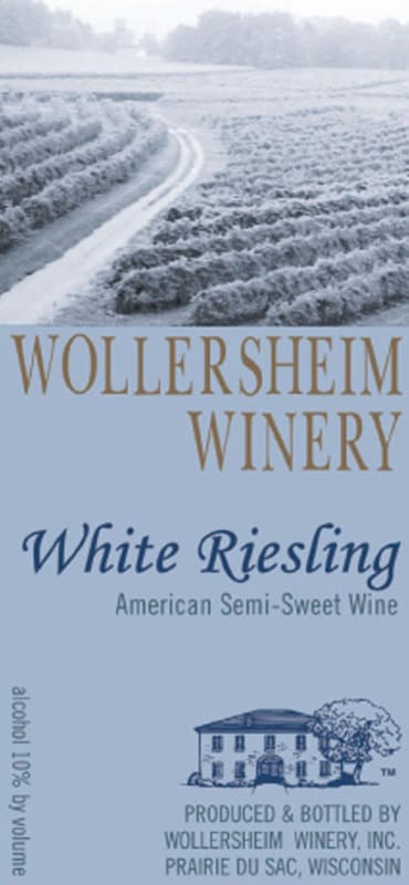 Wollersheim Winery White Riesling 2016 Front Label
