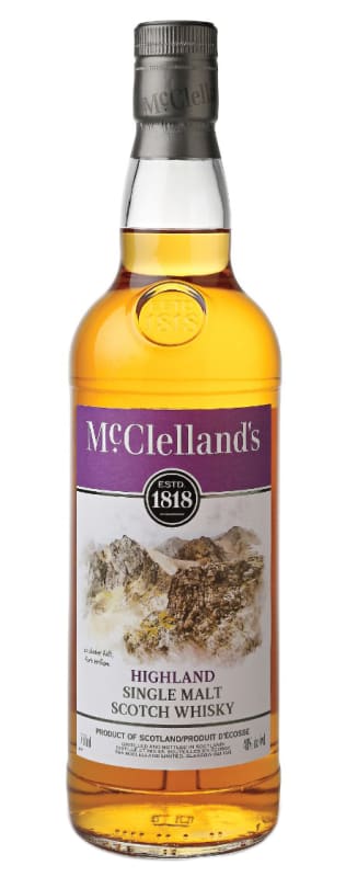 McClelland's Highland Single Malt Scotch Whisky Front Bottle Shot