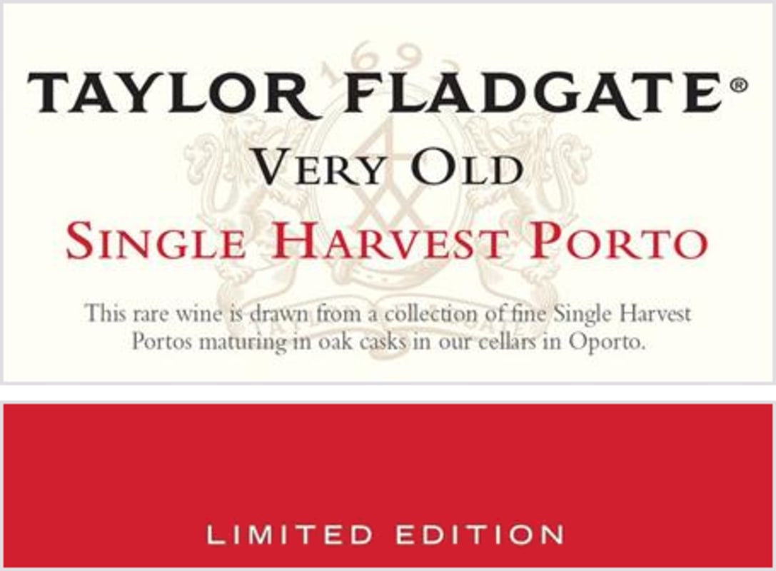 Taylor Fladgate Very Old Single Harvest Port in Gift Box 1970 Front Label