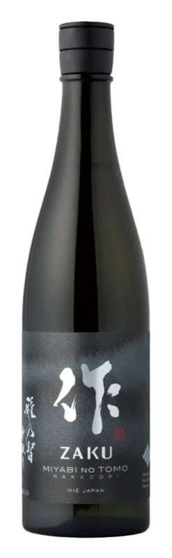 Zaku Miyabi no Tomo Nakadori Junmai Daiginjo Sake Front Bottle Shot