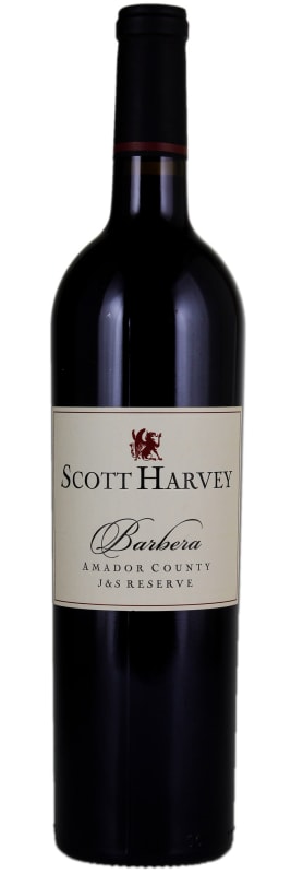 Scott Harvey J and S Reserve Barbera 2017 Front Bottle Shot