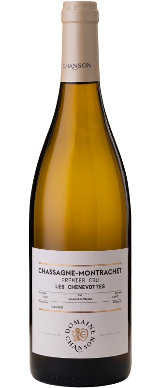 Domaine Chanson Chassagne-Montrachet Les Chenevottes Premier Cru 2023 Front Bottle Shot