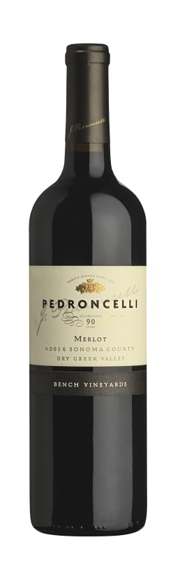 Pedroncelli Bench Vineyards Merlot 2016 Front Bottle Shot