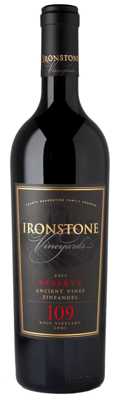 Ironstone Rous Vineyard Reserve Zinfandel 2018 Front Bottle Shot