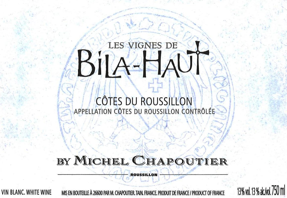 M. Chapoutier Cotes du Roussillon Les Vignes de Bila-Haut Blanc 2013 Front Label