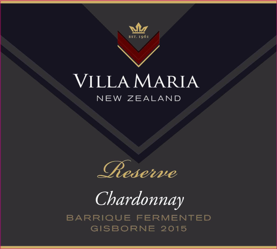 Villa Maria Barrique Fermented Reserve Chardonnay 2015 Front Label
