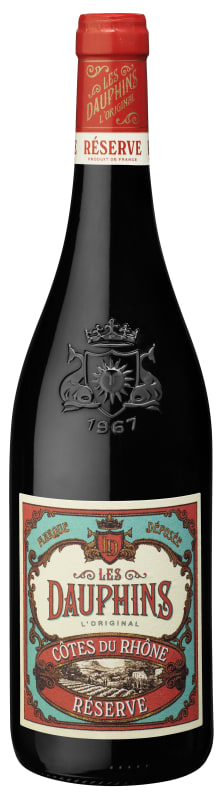 Cellier des Dauphins Les Dauphins Cotes du Rhone Reserve Rouge 2024 Front Bottle Shot