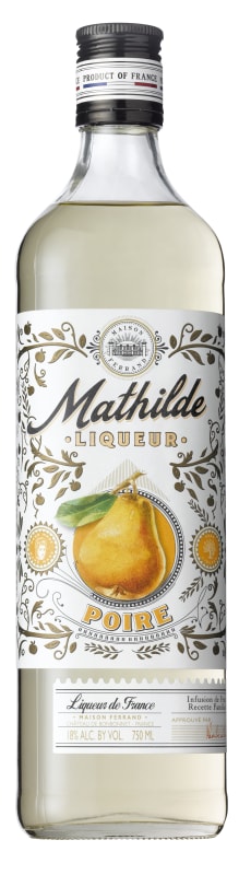 Mathilde Poire Liqueur Front Bottle Shot