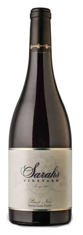 Sarah's Vineyard Santa Clara Valley Pinot Noir 2016 Front Bottle Shot