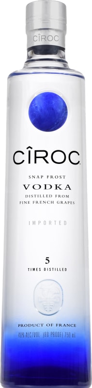Ciroc Vodka Front Bottle Shot