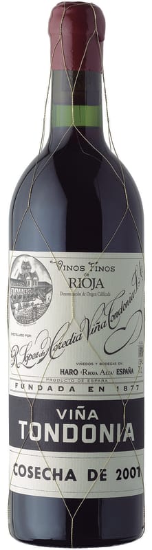 R. Lopez de Heredia Vina Tondonia Gran Reserva 2001 Front Bottle Shot