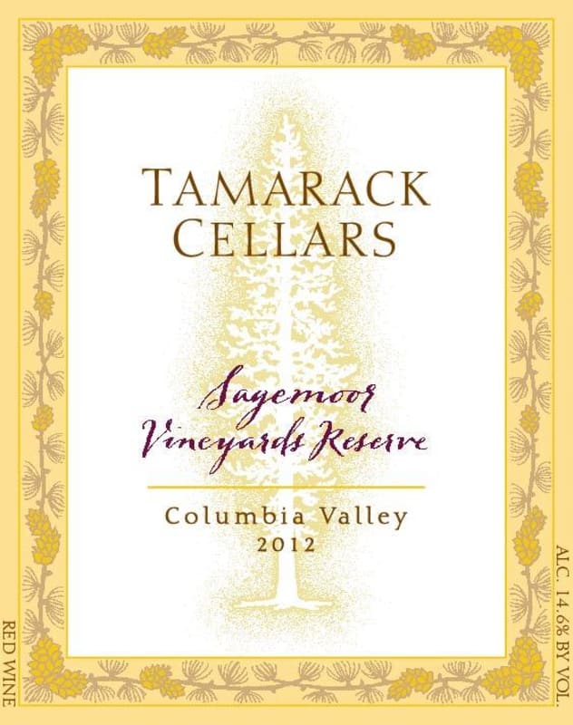 Tamarack Cellars Sagemoor Vineyard Reserve Red 2012 Front Label