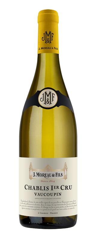 J. Moreau & Fils Chablis Vaucoupin Premier Cru 2019 Front Bottle Shot