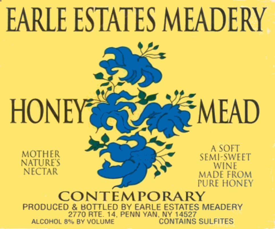 Earle Estates Meadery & Winery Contemporary Honey Mead Front Label