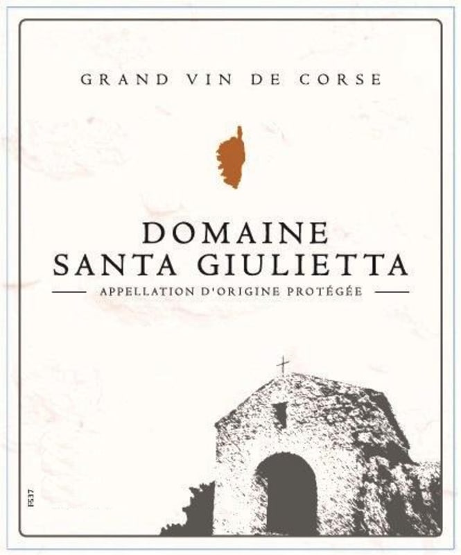Domaine Santa Giulietta Vin de Corse Blanc 2017 Front Label