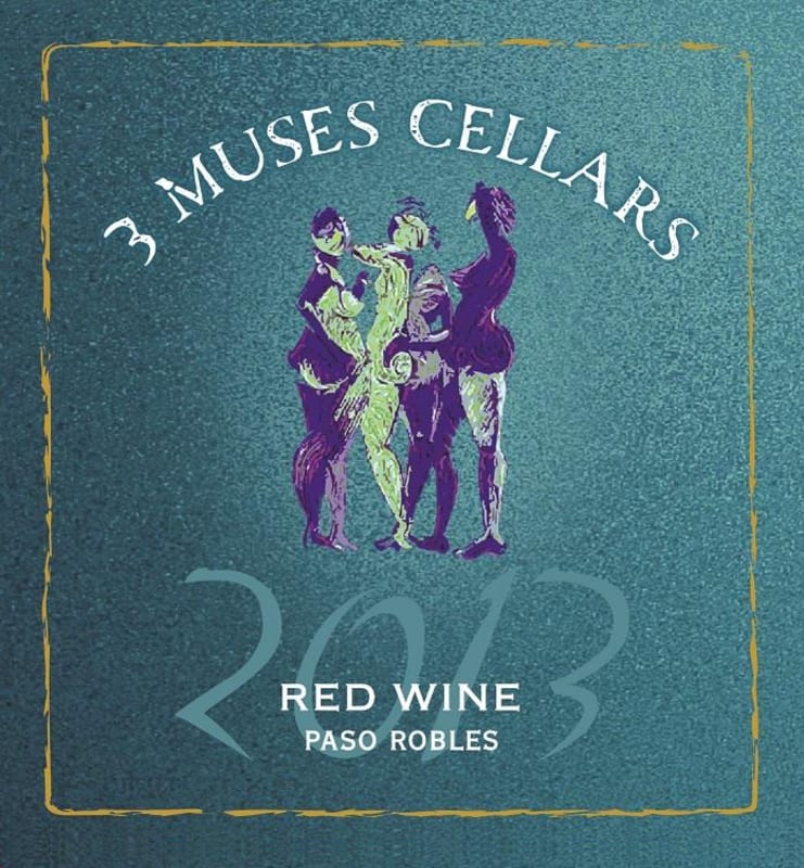 3 Muses Cellars Red Wine 2013 Front Label