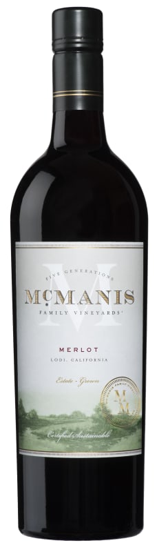 McManis Family Vineyards Merlot 2022 Front Bottle Shot